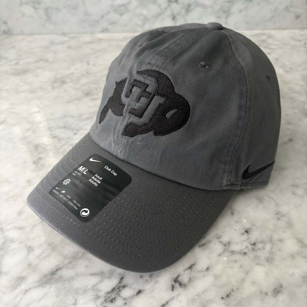 Colorado University CU Buffaloes Gray & Black NCAA Nike Adjustable Strap Hat
